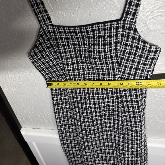 Miami Black & White Sheath Mini Dress WMN Small Y2K Preppy City Girl Tweed NWT - Picture 13 of 14